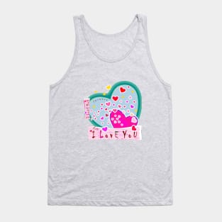 I LOVE YOU L/PINK Tank Top